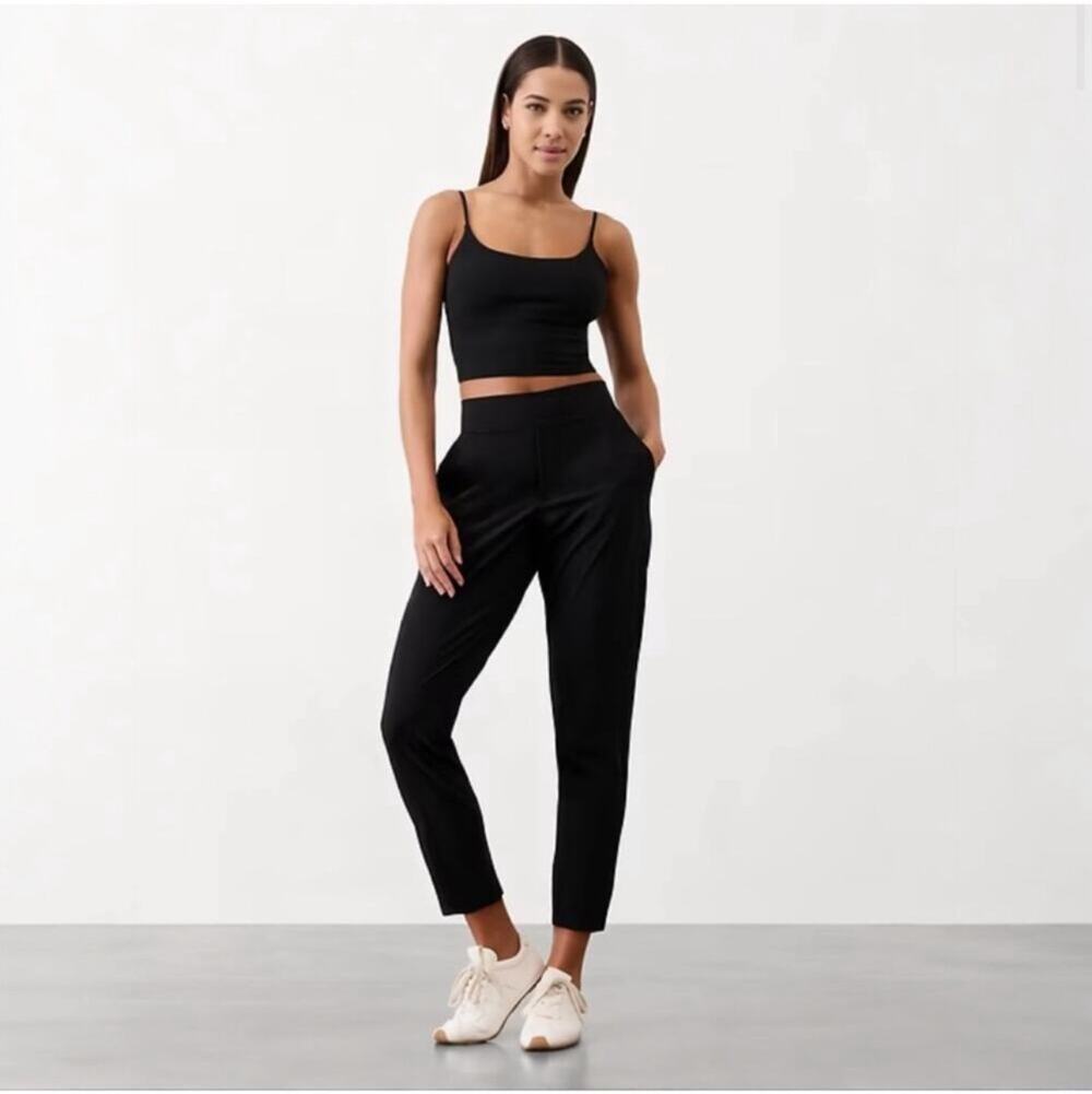 Athleta Pants Women 12 Black Brooklyn Mid Rise Ankle City Classic Commute Casual